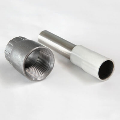 Fittings with stainless steel tube and plastic insert